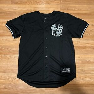 New York Yankees Majestic Baseball Jersey Black Camo Derek Jeter jersey